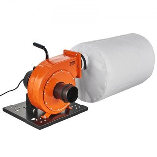 Colector de Polvo, 781.54 m³/h de Flujo de Aire, Colector de Polvo Móvil con Bolsa de Recolección de Polvo de 80 Litros, Filtración de Bolsa de 2.5 Micrones, Contenedor Móvil de Polvo de Madera pa...