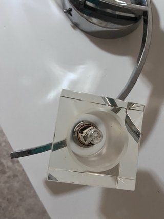 Lámpara de techo 3 brazos 4 focos cristal