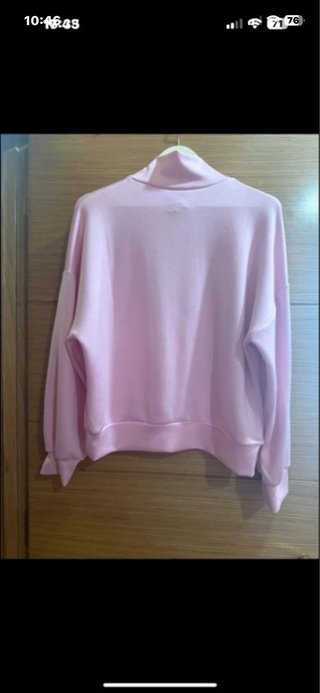 Sudadera rosa con cremallera
