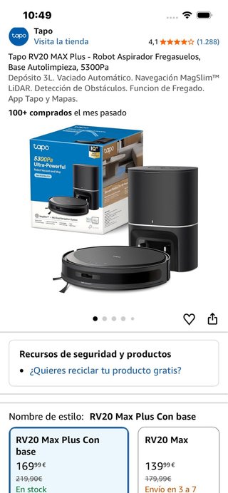 Robot Aspirador Tapo RV20 Max Plus