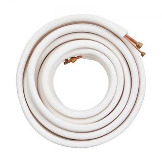 Set di tubazioni Mini Split da 15240mm, tubi in rame da 6,4 e 12,7mm di diametro esterno e isolamento a triplo strato, per refrigerante di climatizzatore Mini Split o pompe di calore