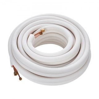 Set di tubazioni Mini Split da 15240mm, tubi in rame da 6,4 e 12,7mm di diametro esterno e isolamento a triplo strato, per refrigerante di climatizzatore Mini Split o pompe di calore