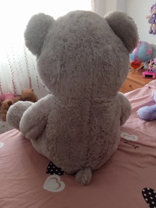 Oso de peluche grande gris