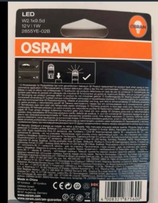 OSRAM LED interior. Coche (2 uds)