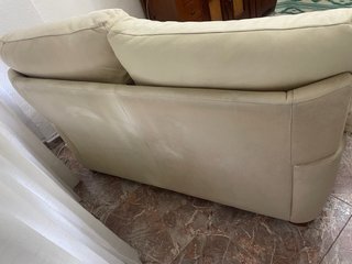 Sofá 2 plazas polipiel beige