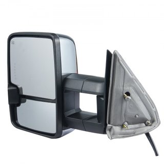 Espejos de Remolque, Juego de Par Izquierdo y Derecho para Chevrolet Silverado (2003-2007)/GMC/Cadillac, Espejo de Remolque Calentado con Señal de Luz, Control Manual Telescópico Plegable, Calenta...