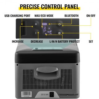 Congelatore portatile per auto, frigorifero portatile da 15 litri, congelatore da campeggio a doppia zona di stoccaggio, congelatore freddo da -4 ℉ ~ 50 ℉ 12 Volt, congelatore per auto e uso