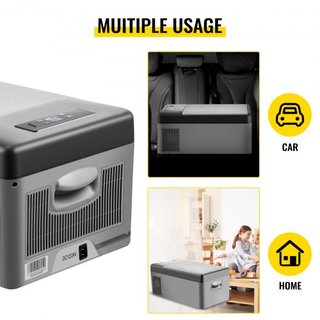 Congelatore portatile per auto, frigorifero portatile da 15 litri, congelatore da campeggio a doppia zona di stoccaggio, congelatore freddo da -4 ℉ ~ 50 ℉ 12 Volt, congelatore per auto e uso