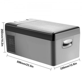Congelatore portatile per auto, frigorifero portatile da 15 litri, congelatore da campeggio a doppia zona di stoccaggio, congelatore freddo da -4 ℉ ~ 50 ℉ 12 Volt, congelatore per auto e uso