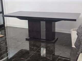 Conjunto 2 mesas madera maciza y cristal