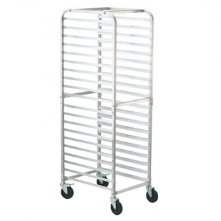 Estante para Pan, Estantes de Panadería Comerciales de 20 Niveles con Ruedas de Freno, Carro de Almacenamiento de Aluminio para Bandejas de Media y Tamaño Completo, Estante de Velocidad para Cocin...