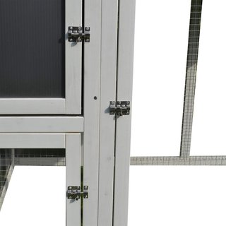 Gallinero Exterior con Techo Impermeable, Área de Correr, Zona de Nidificación, Madera, 160X75X80Cm
