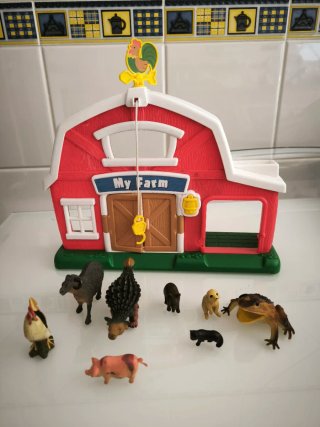 Conjunto de animais de quinta