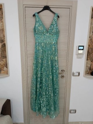 Vestito elegante donna verde