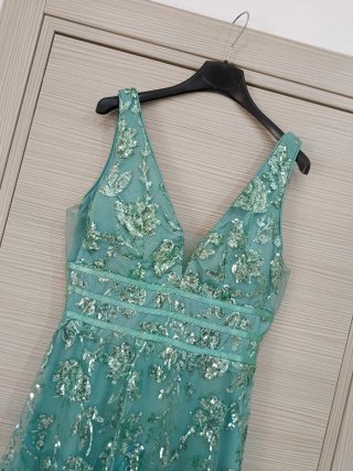 Vestito elegante donna verde