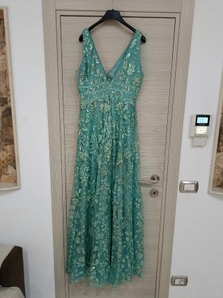Vestito elegante donna verde
