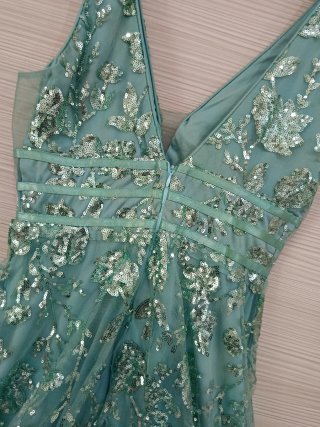Vestito elegante donna verde