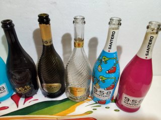 8 Bottiglie Vuote Santero 9.5.8