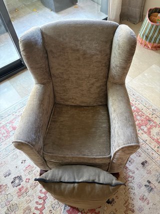 Butaca chenilla gris infantil