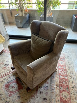 Butaca chenilla gris infantil