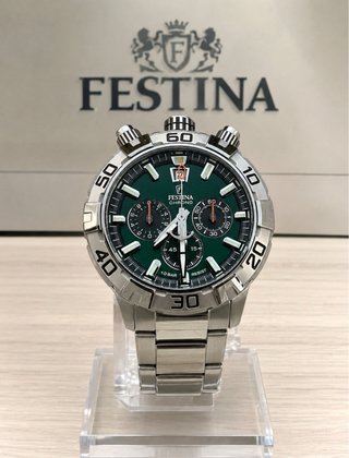 Reloj Festina Chrono F20743 Hombre Verde/Plata