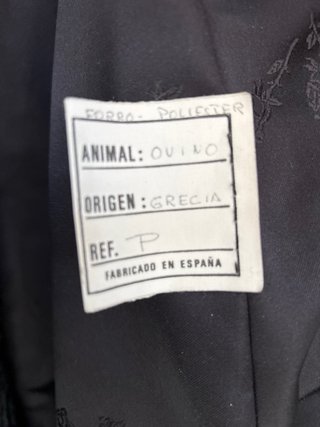 Abrigo vintage piel cordero ovino Astra