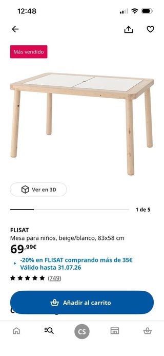 Mesa infantil IKEA usada