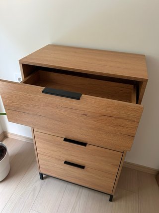 Comoda HOMCOM Melanina Madera Natural 62x35x105