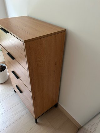 Comoda HOMCOM Melanina Madera Natural 62x35x105