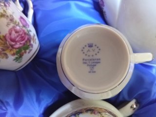 Juego de té porcelana floral
