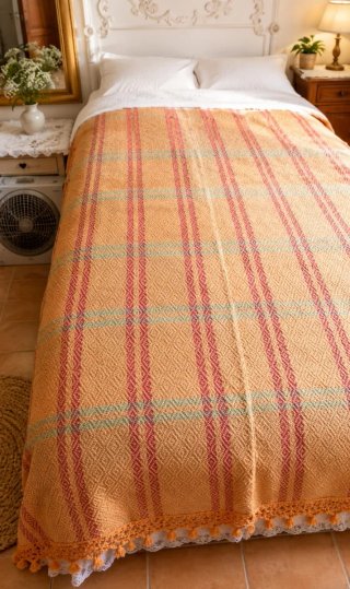 Coperta con filo di ginestra