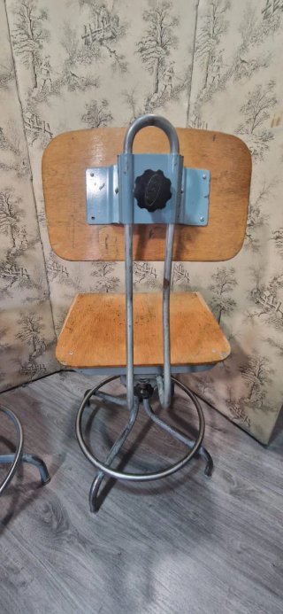 4 Sillas Vintage Estilo Industrial Madera Metal