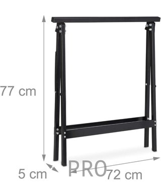 Caballetes para mesa plegables acero - Relaxdays
