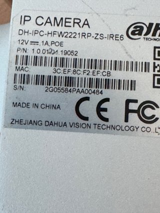 Cámara IP Dahua HFW2221RP-ZS-IRE6