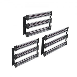 3x Secador de Pintura Radiador Calentador Infrarrojo Lámpara Infrarroja 3kW