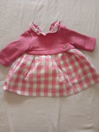 Vestido bebé rosa cuadros