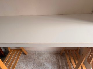 Escritorio caballete madera blanco