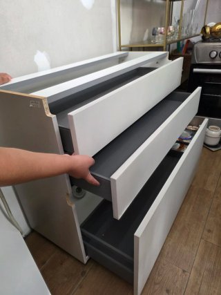 Cajonera Cocina Gris y Blanca