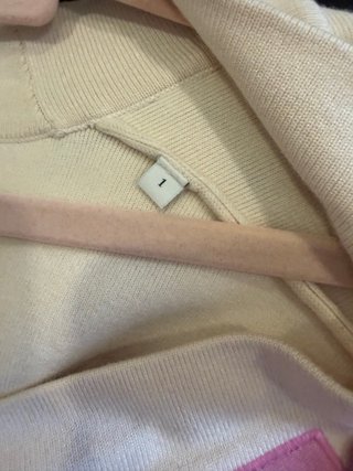 Cárdigan Sandro Beige y Rosa