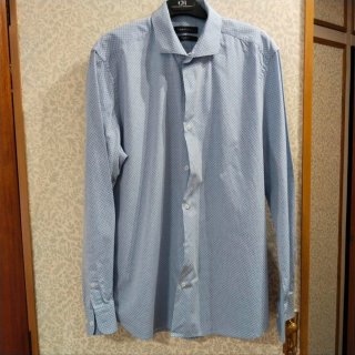 Camisa Hombre Azul Estampada. Easy iron. Slim fit