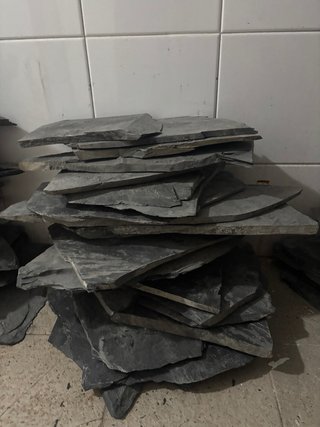 Planchones de pizarra para jardín