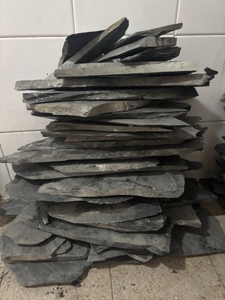 Planchones de pizarra para jardín