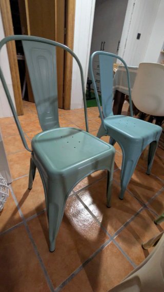 Lote 4 Sillas Metálicas Vintage
