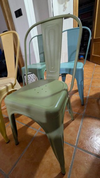 Lote 4 Sillas Metálicas Vintage
