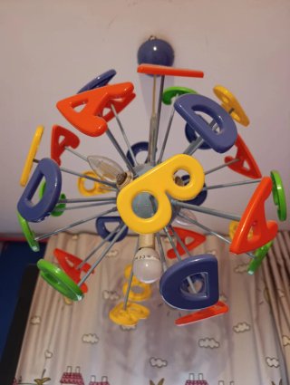 2 Lamparas infantiles  letras colores