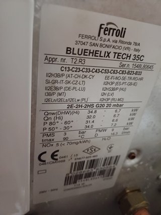 Caldera de Condensación Ferroli Bluehelix Tech C