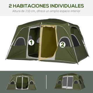 Tienda campaña familiar 4-8 personas