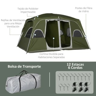 Tienda campaña familiar 4-8 personas