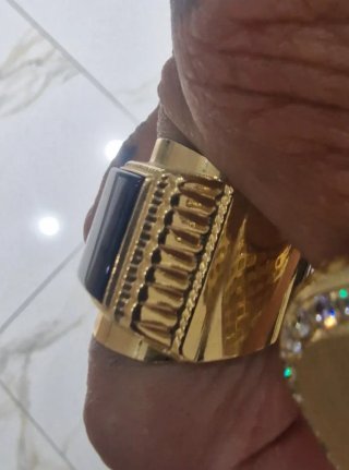 Anillos Oro 18kt Sellos Negro y Circonitas