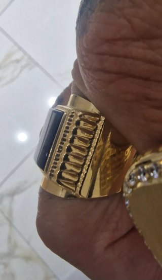 Anillos Oro 18kt Sellos Negro y Circonitas